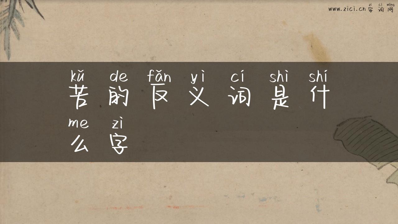 苦的反义词是什么字