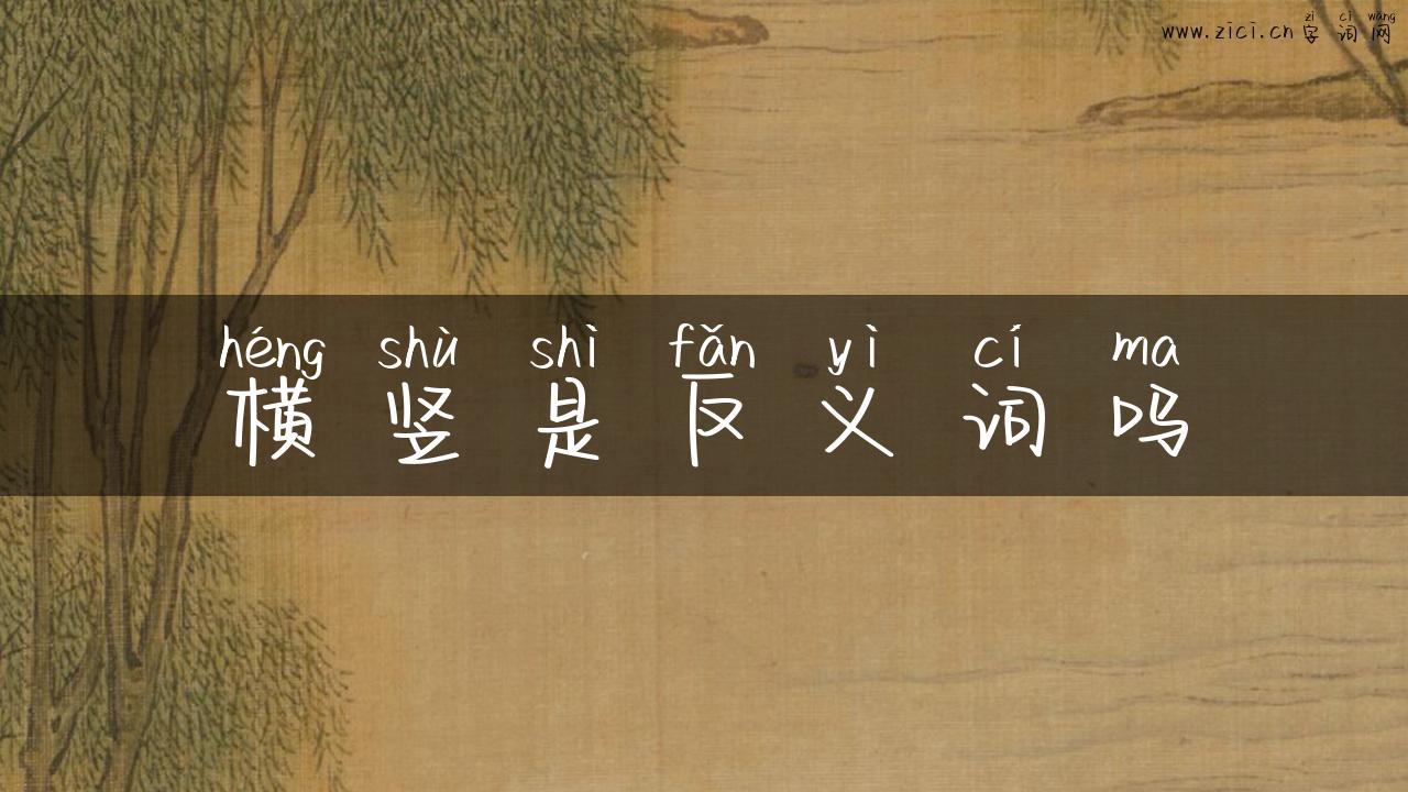 横竖是反义词吗