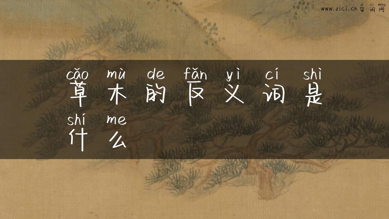 草木的反义词是什么