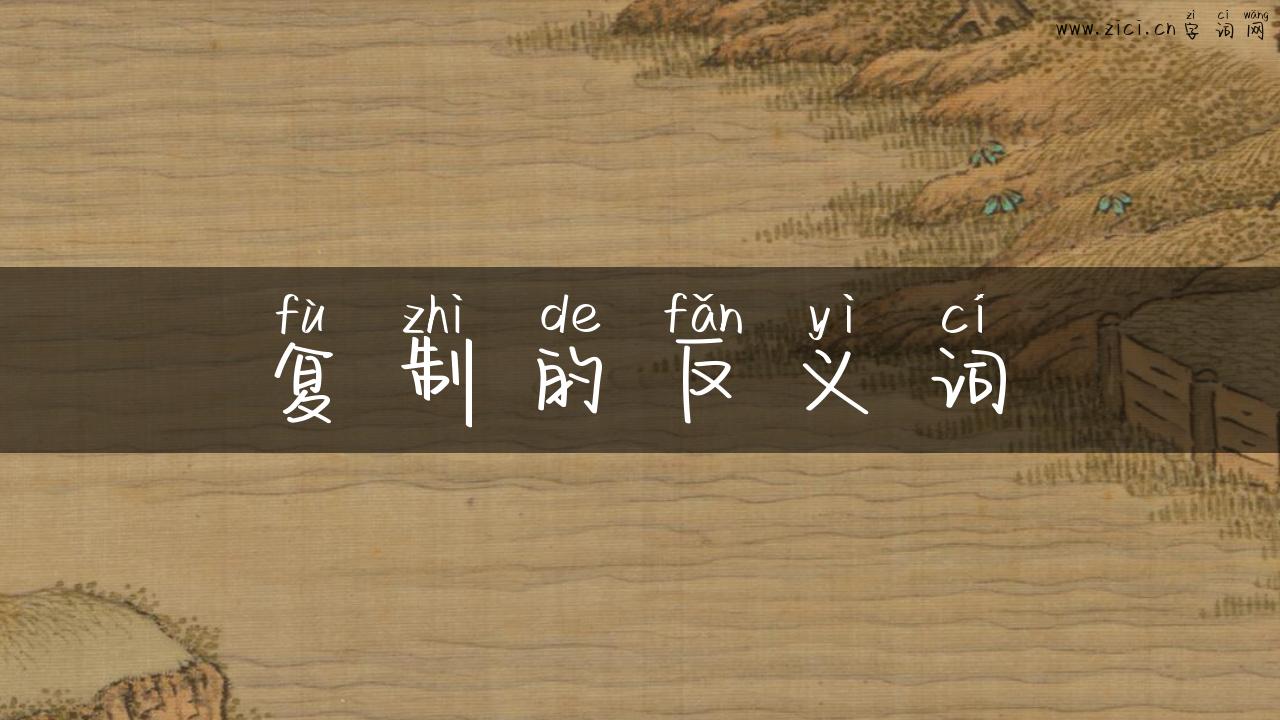 复制的反义词