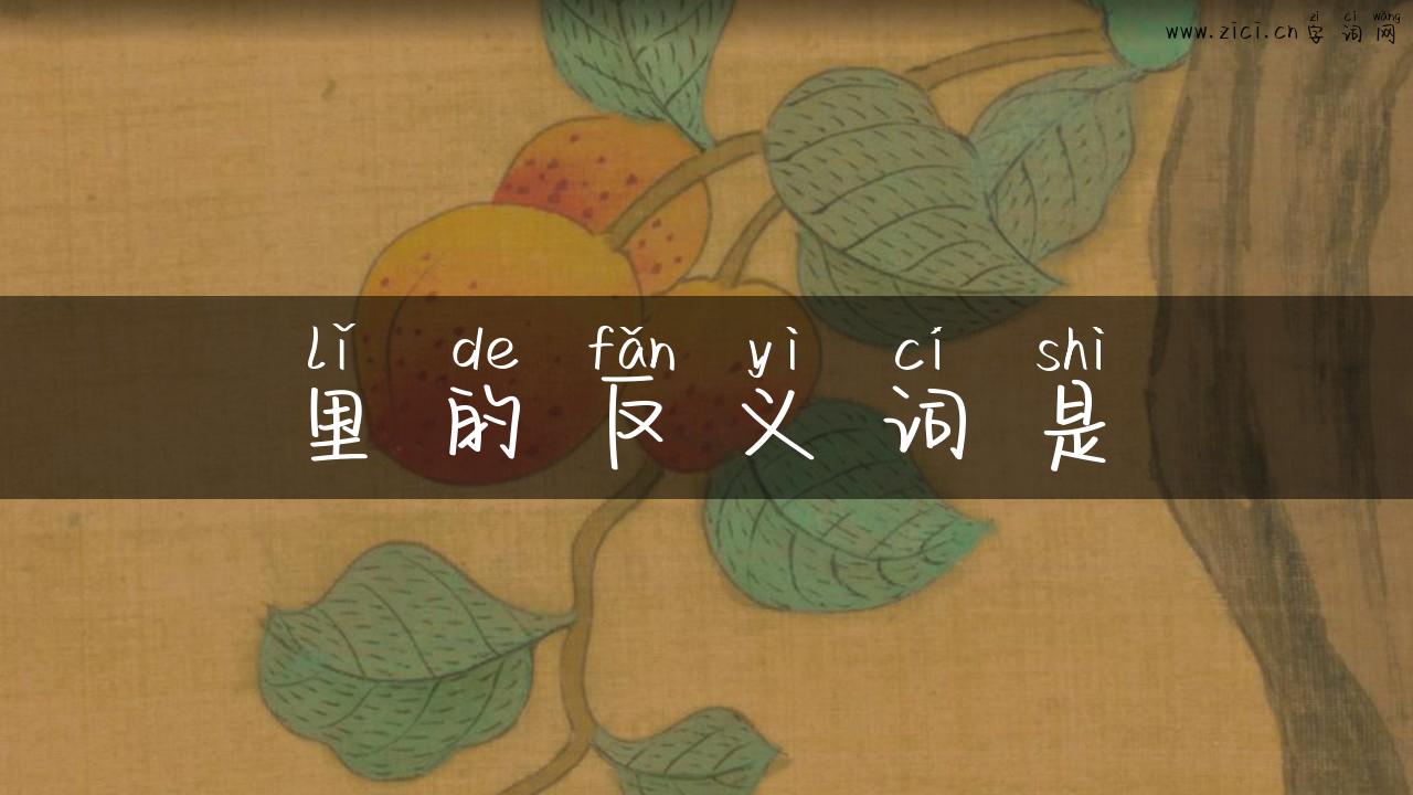 里的反义词是