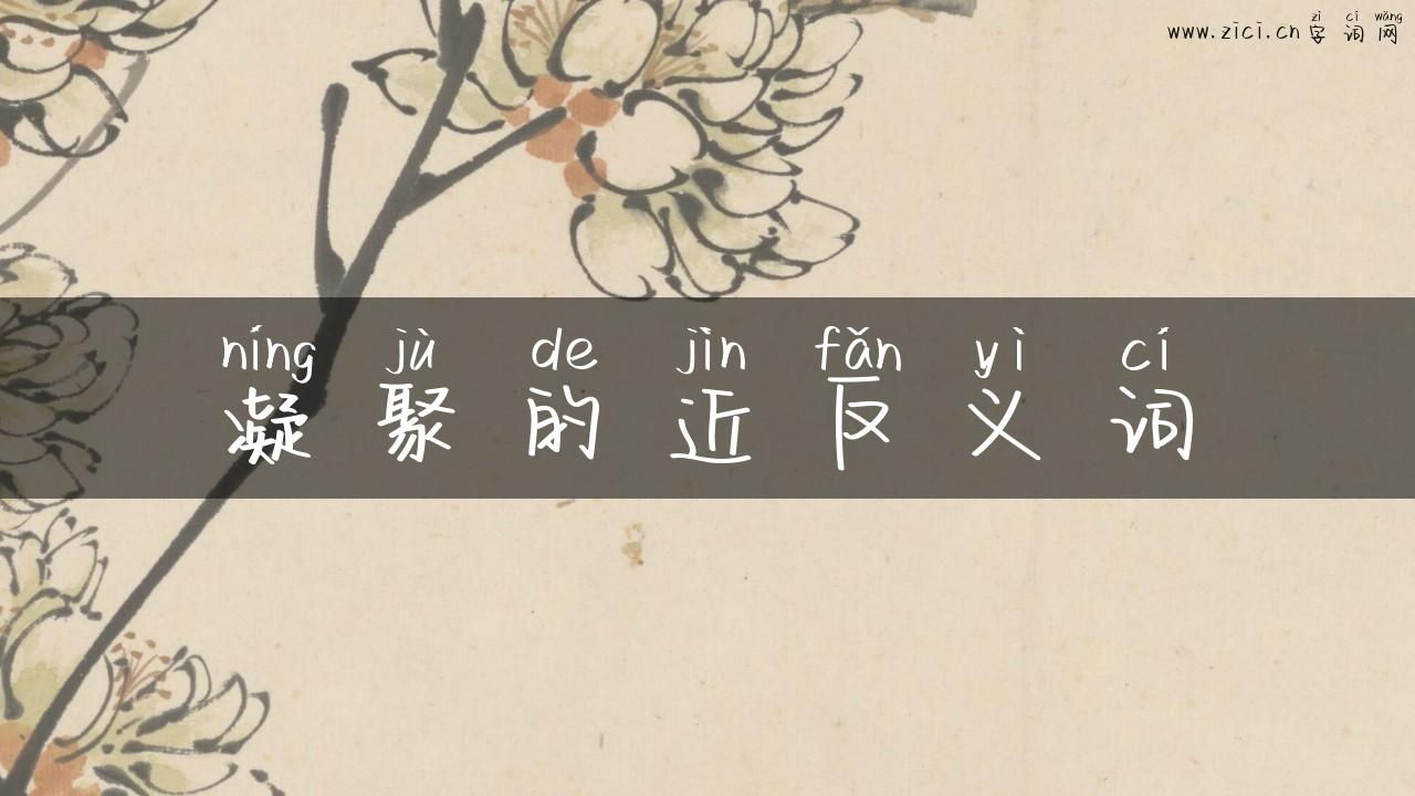 凝聚的近反义词