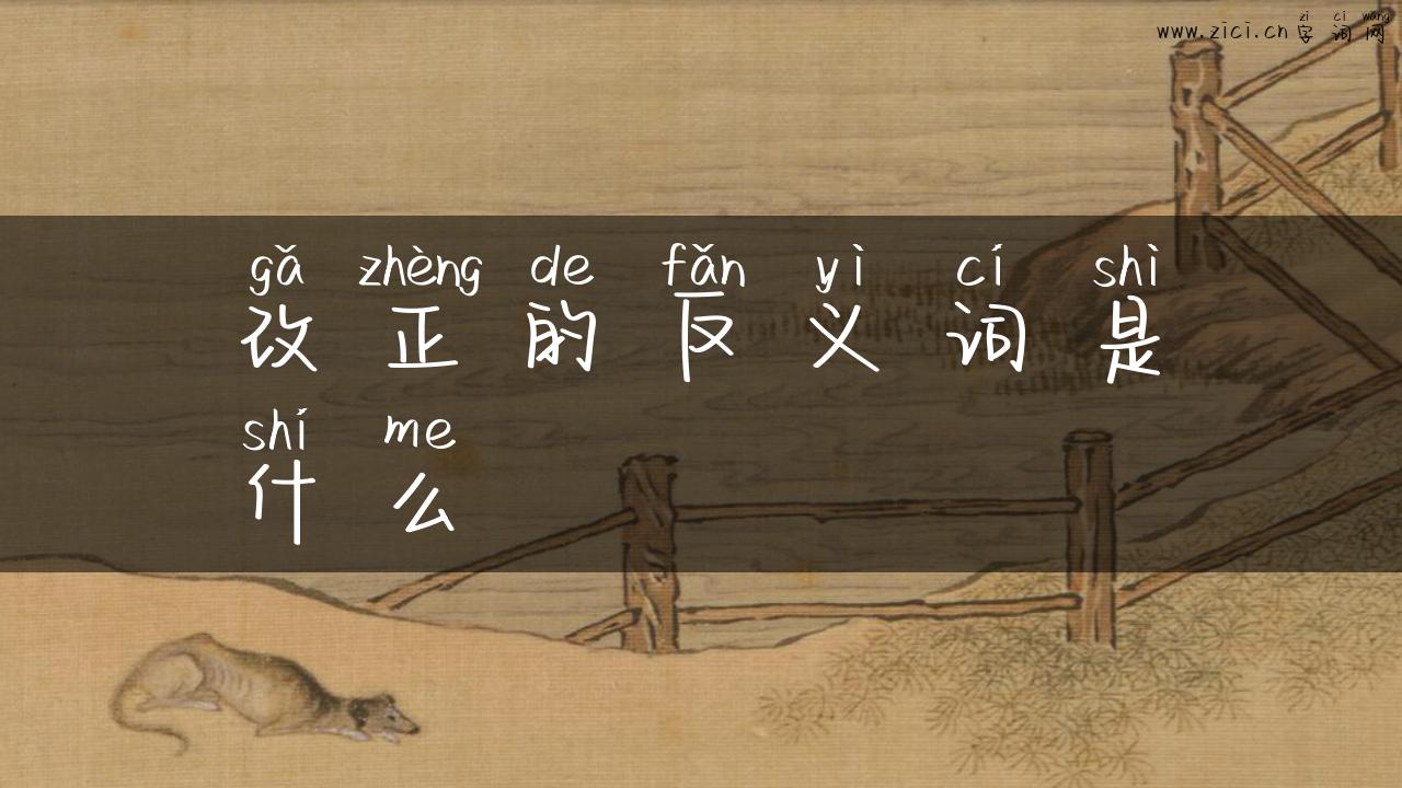 改正的反义词是什么
