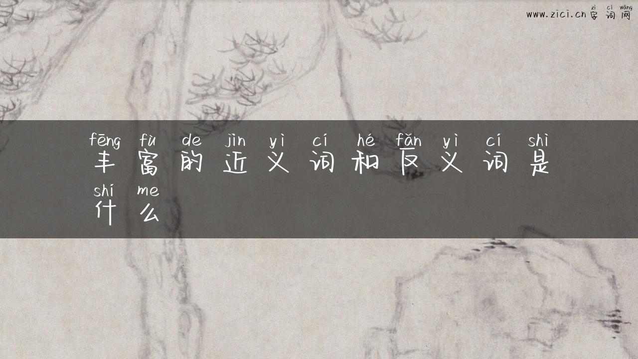 丰富的近义词和反义词是什么