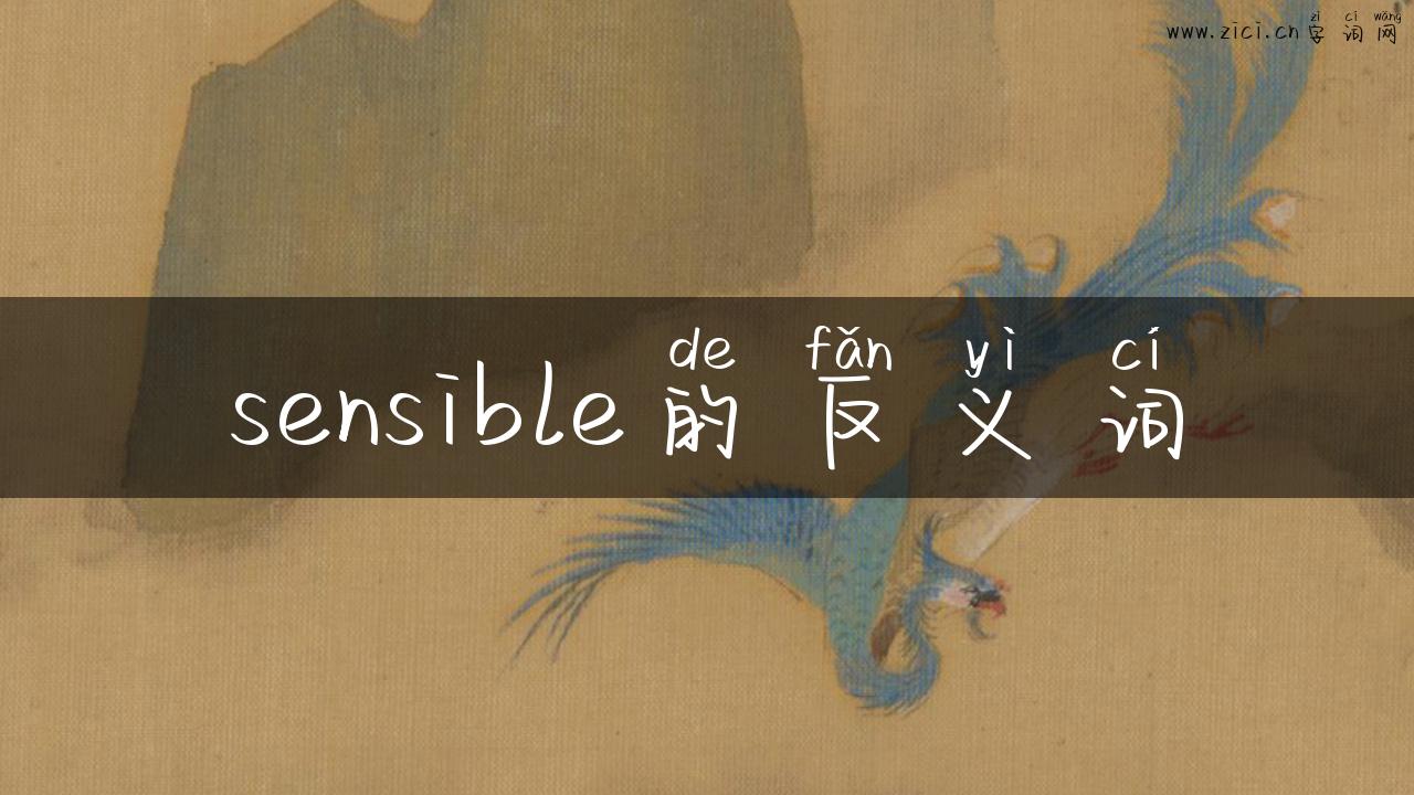 sensible的反义词