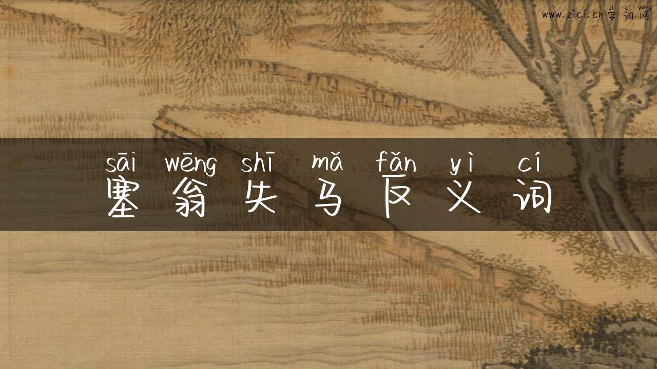 塞翁失马反义词