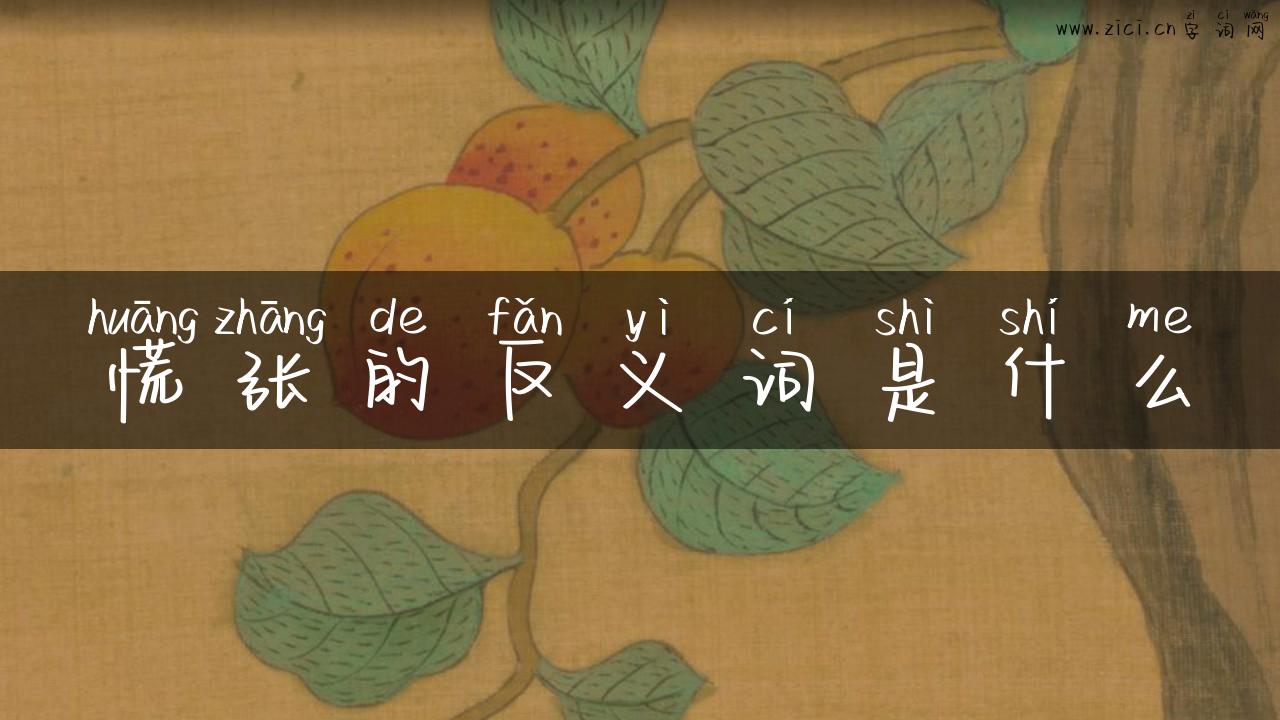 慌张的反义词是什么