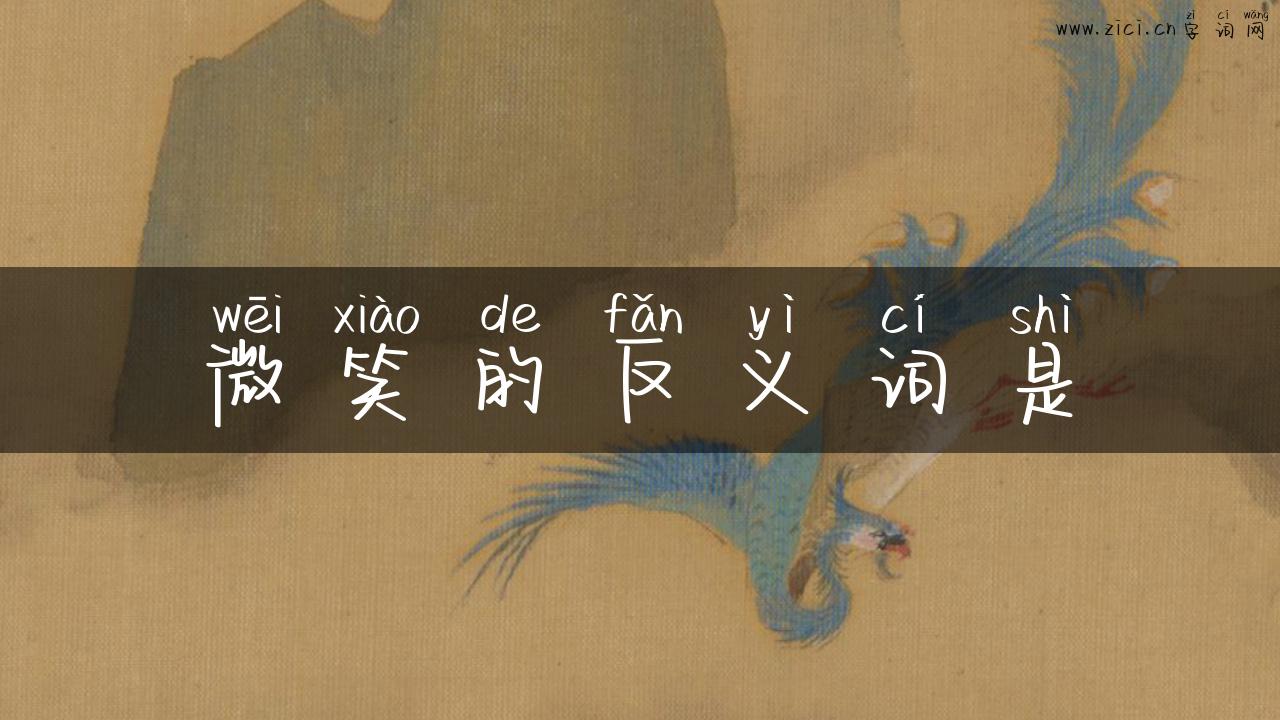 微笑的反义词是
