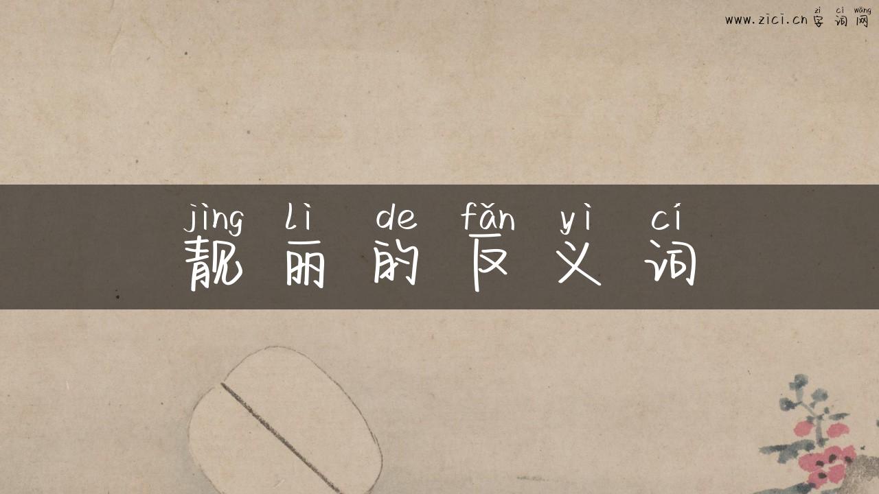 靓丽的反义词