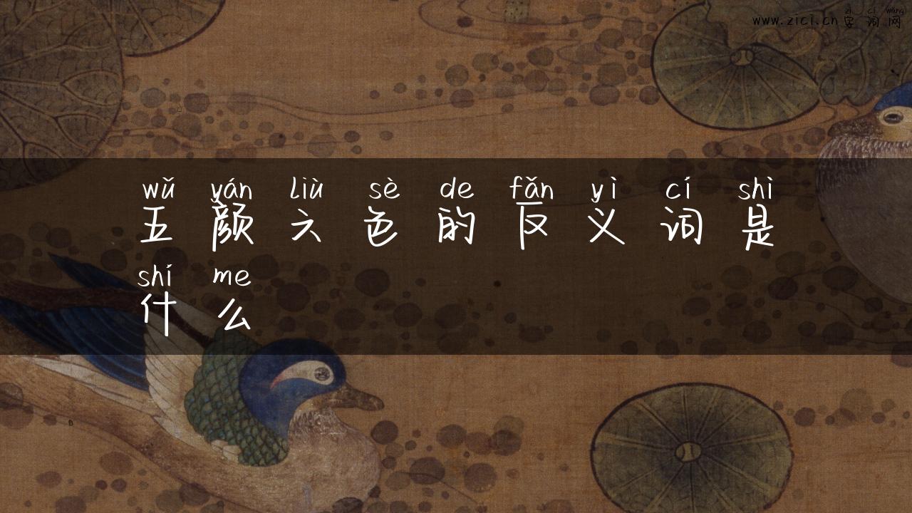 五颜六色的反义词是什么