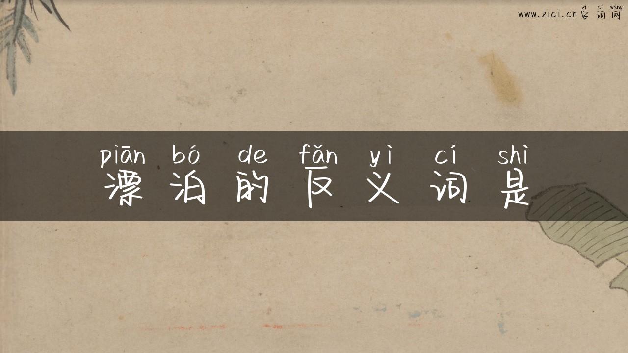 漂泊的反义词是
