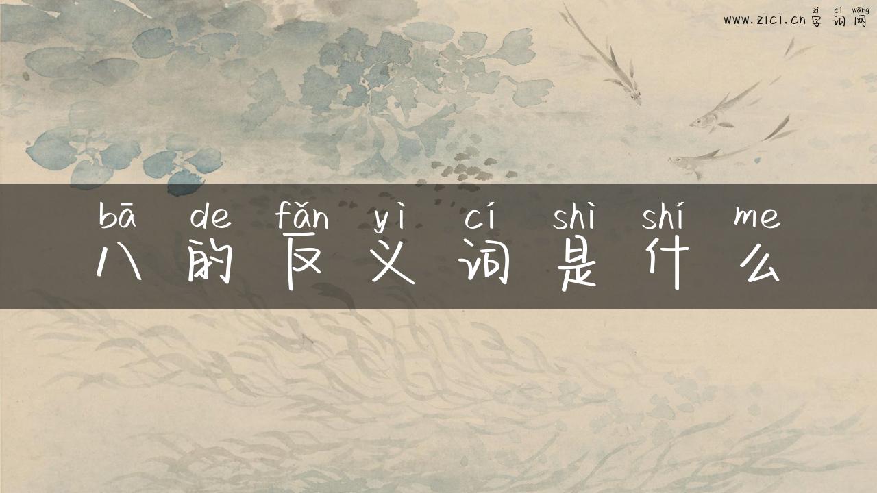 八的反义词是什么