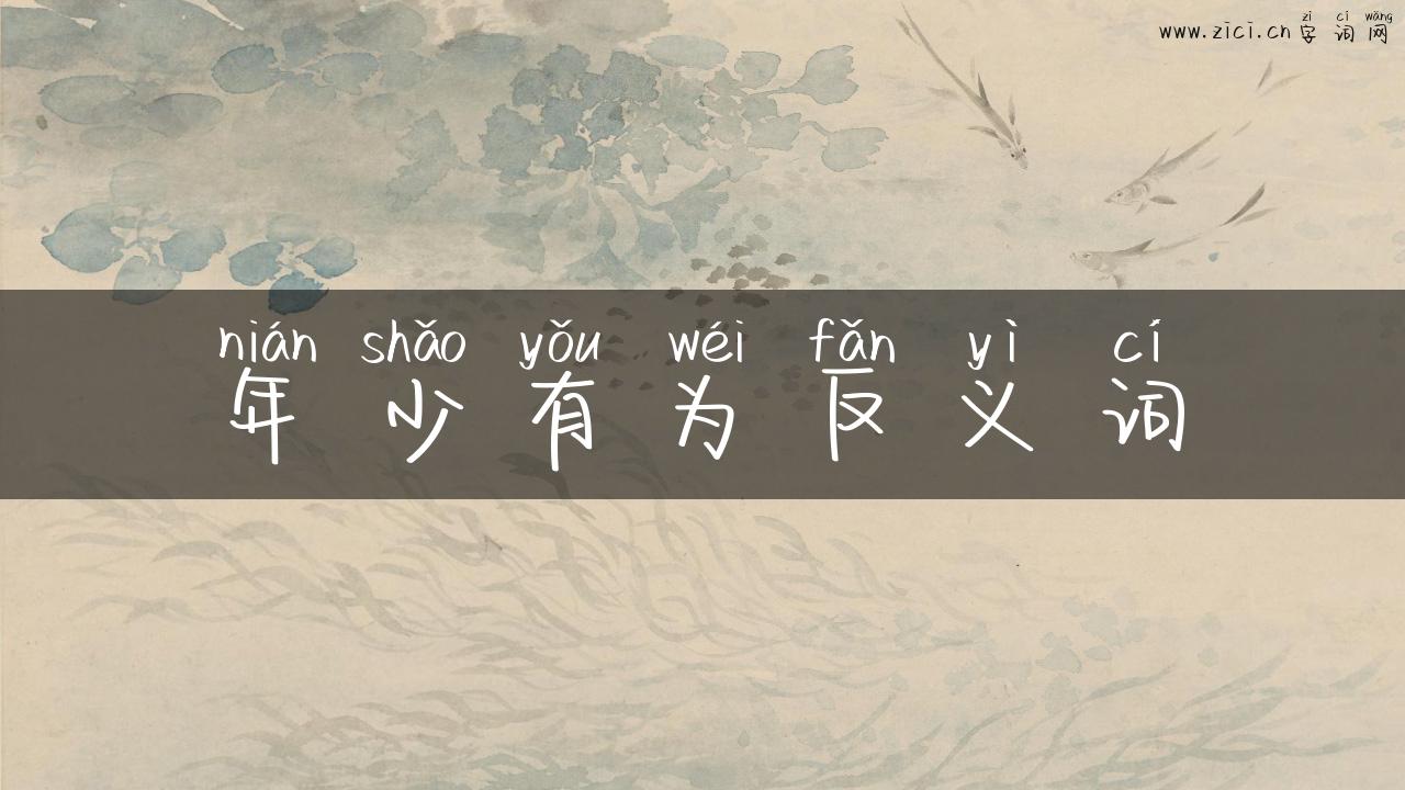 年少有为反义词