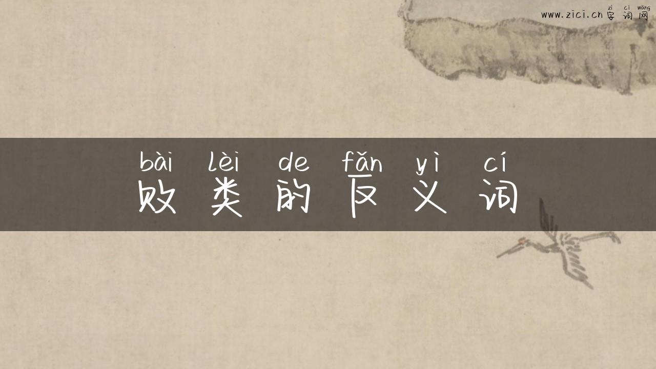 败类的反义词