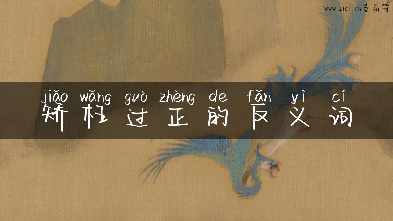 矫枉过正的反义词
