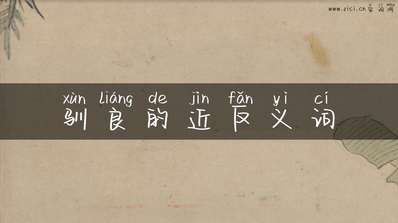 驯良的近反义词