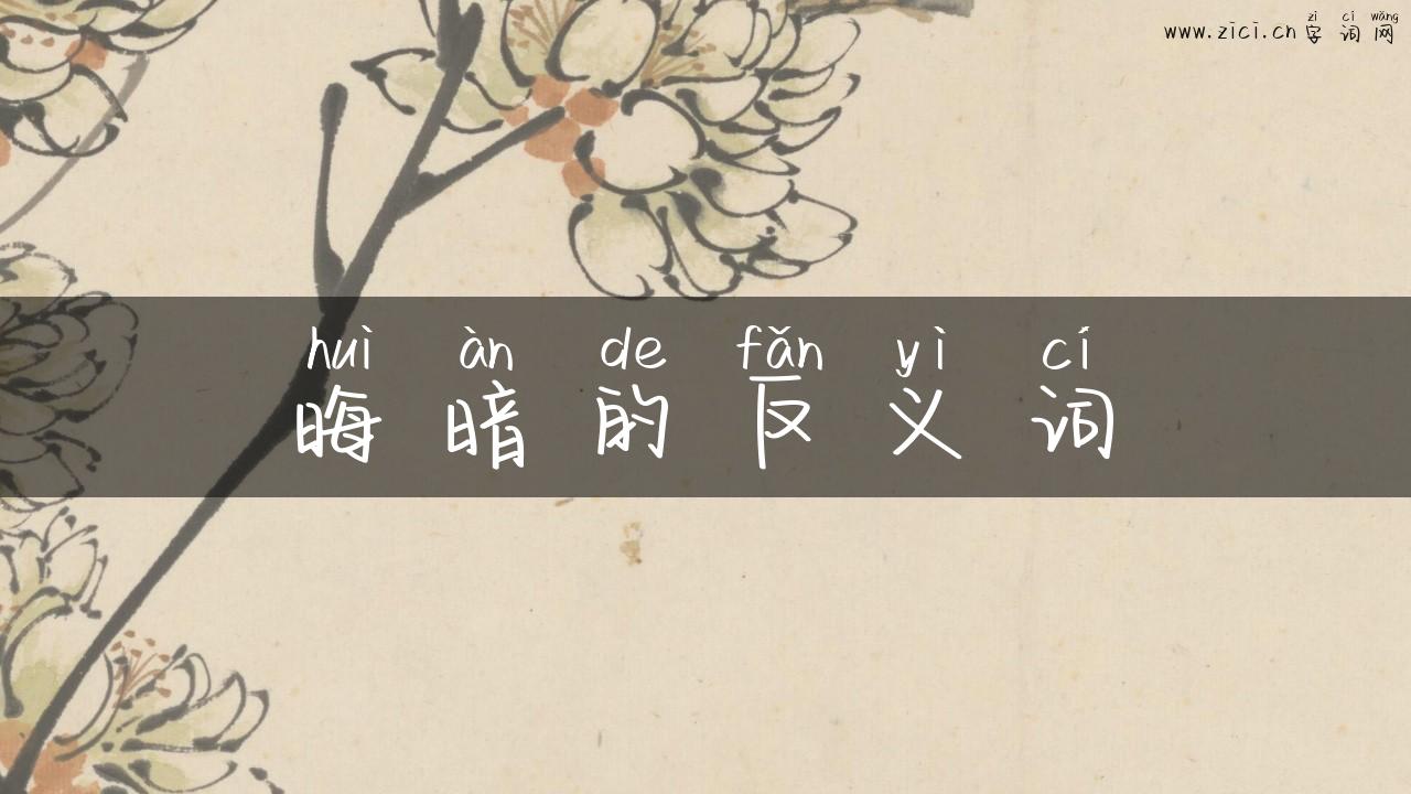晦暗的反义词