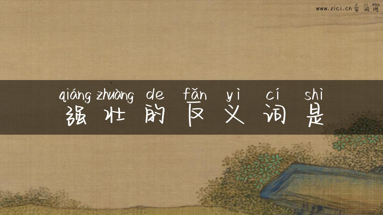 强壮的反义词是