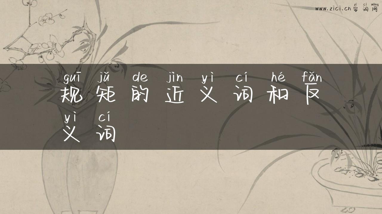 规矩的近义词和反义词
