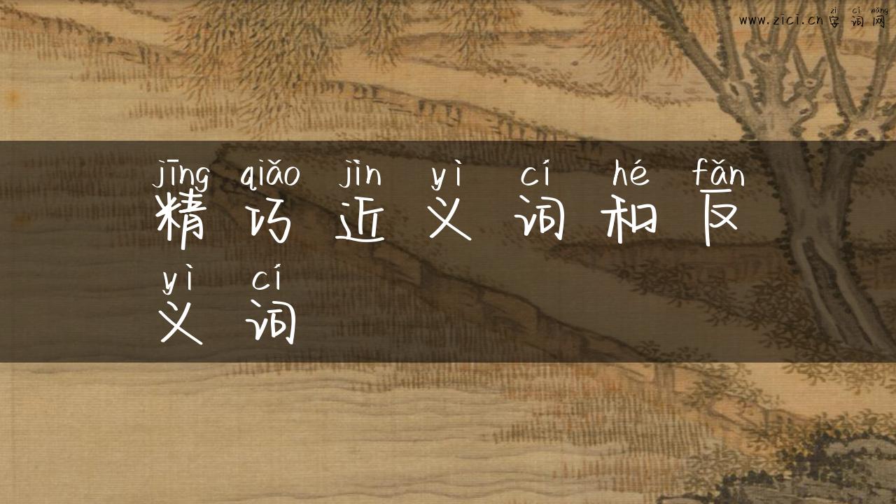 精巧近义词和反义词