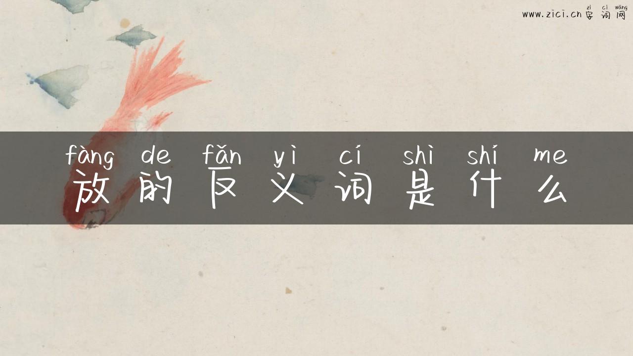 放的反义词是什么