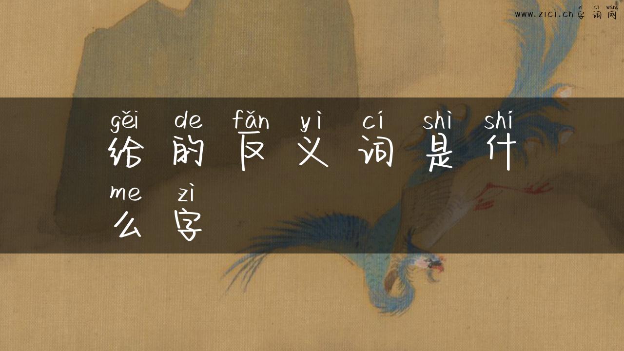 给的反义词是什么字
