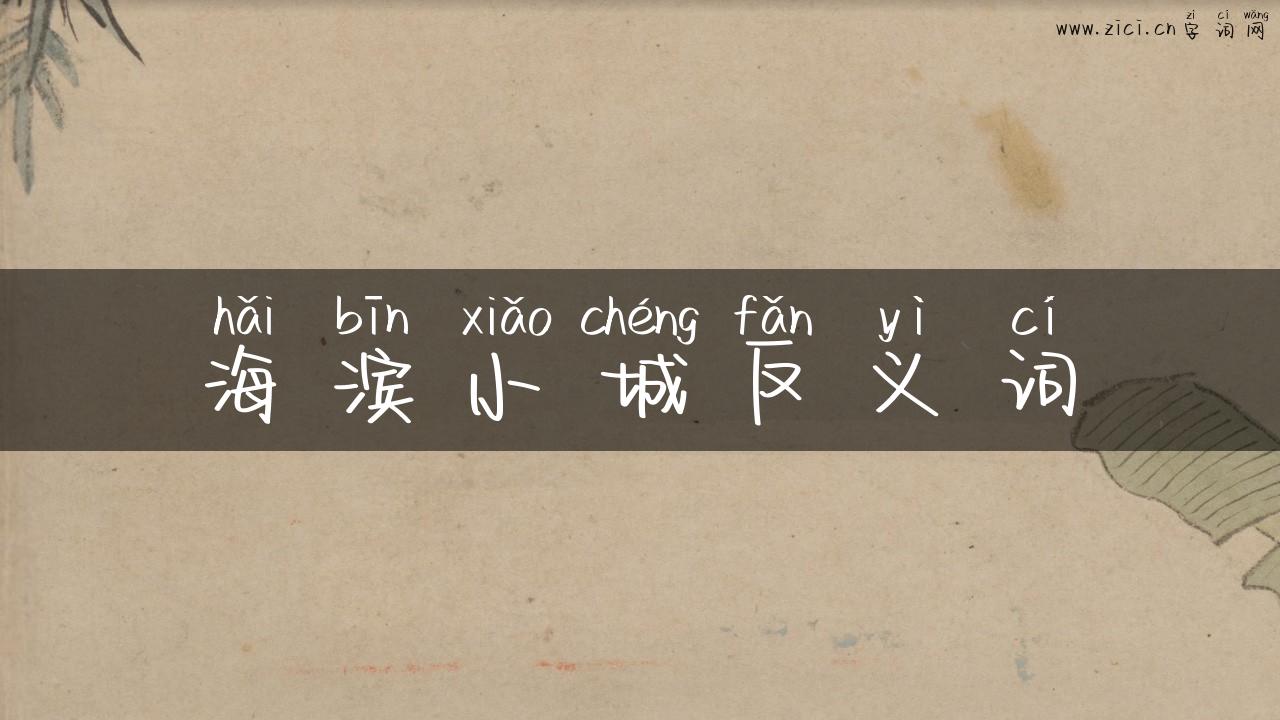 海滨小城反义词