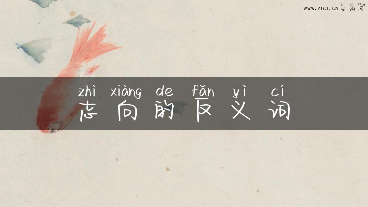 志向的反义词