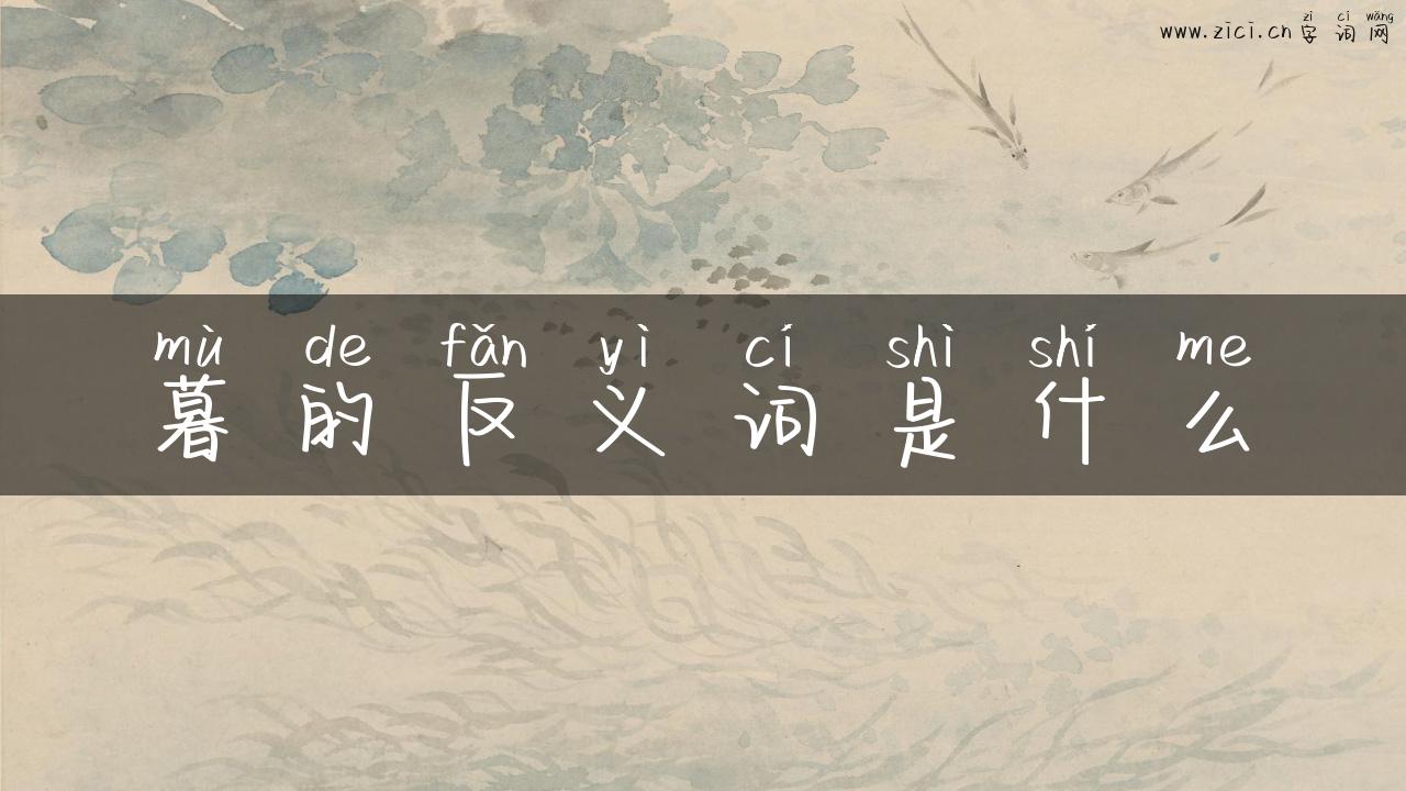 暮的反义词是什么