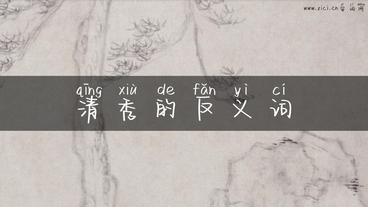 清秀的反义词