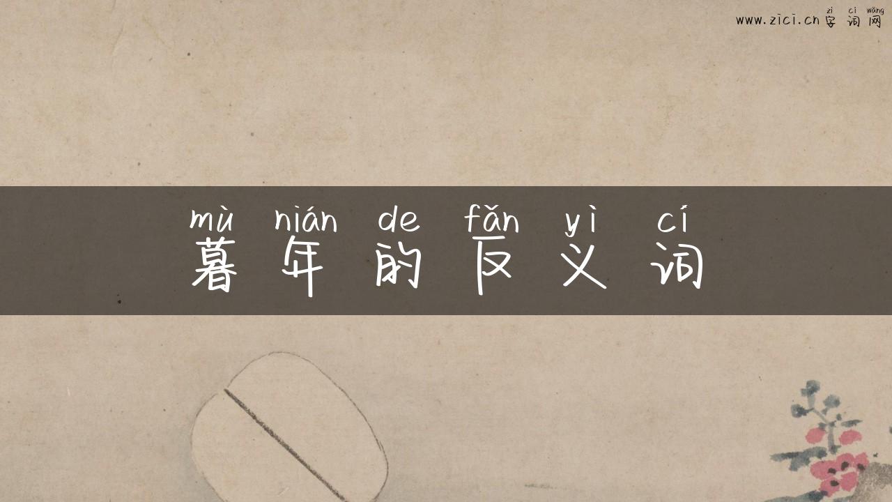 暮年的反义词