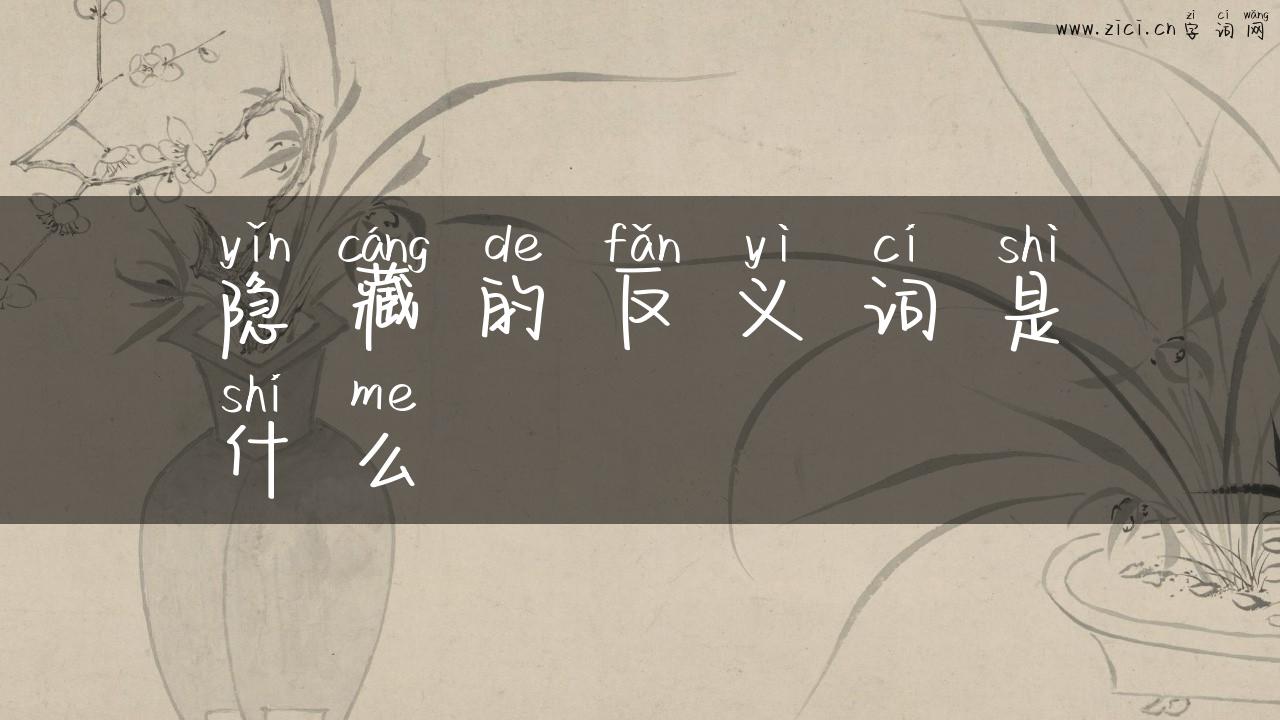 隐藏的反义词是什么