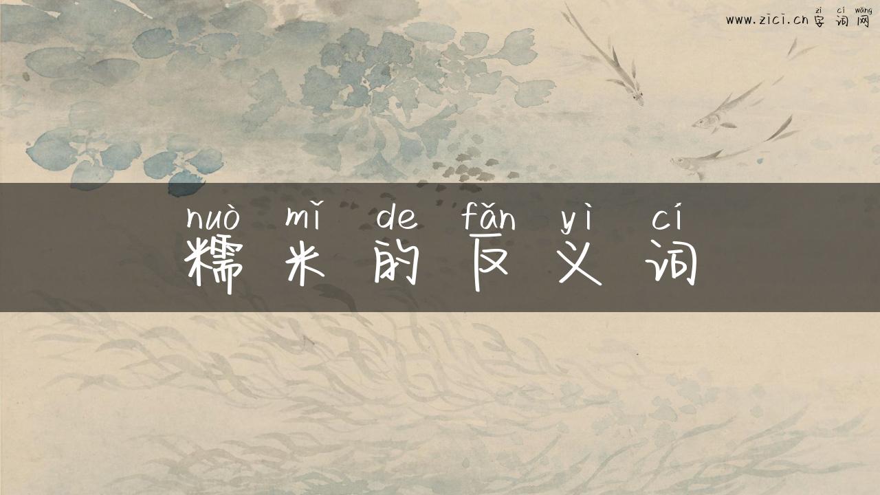 糯米的反义词
