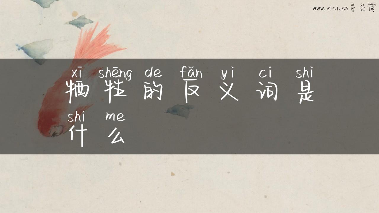 牺牲的反义词是什么