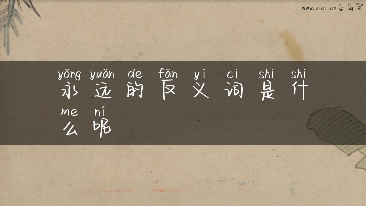 永远的反义词是什么呢