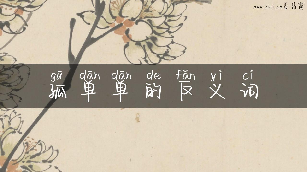 孤单单的反义词