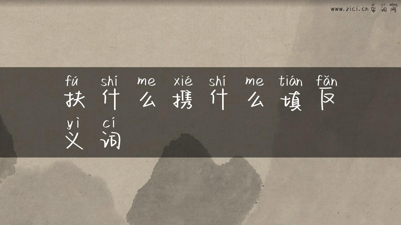 扶什么携什么填反义词