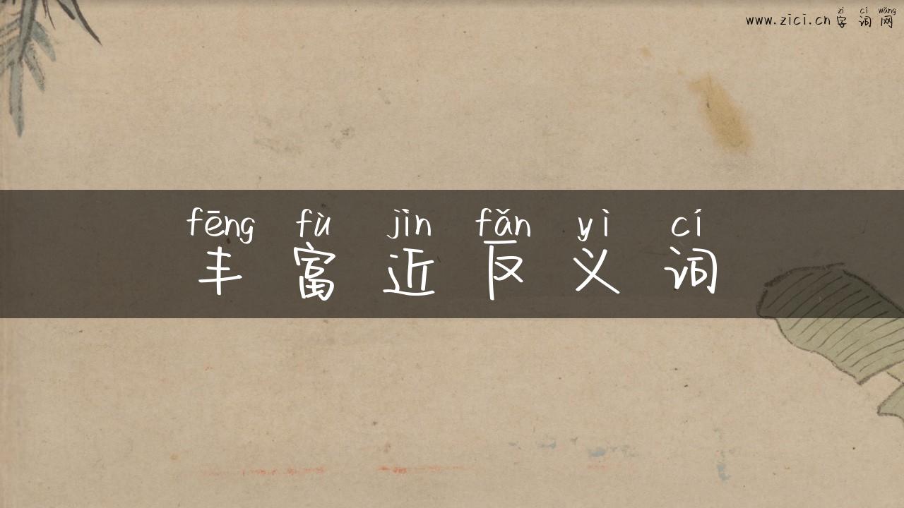 丰富近反义词