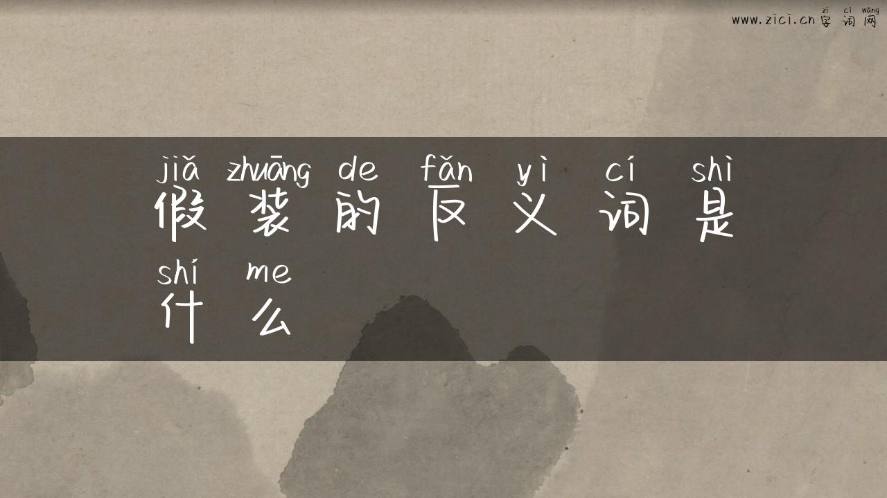 假装的反义词是什么