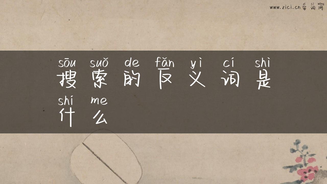 搜索的反义词是什么