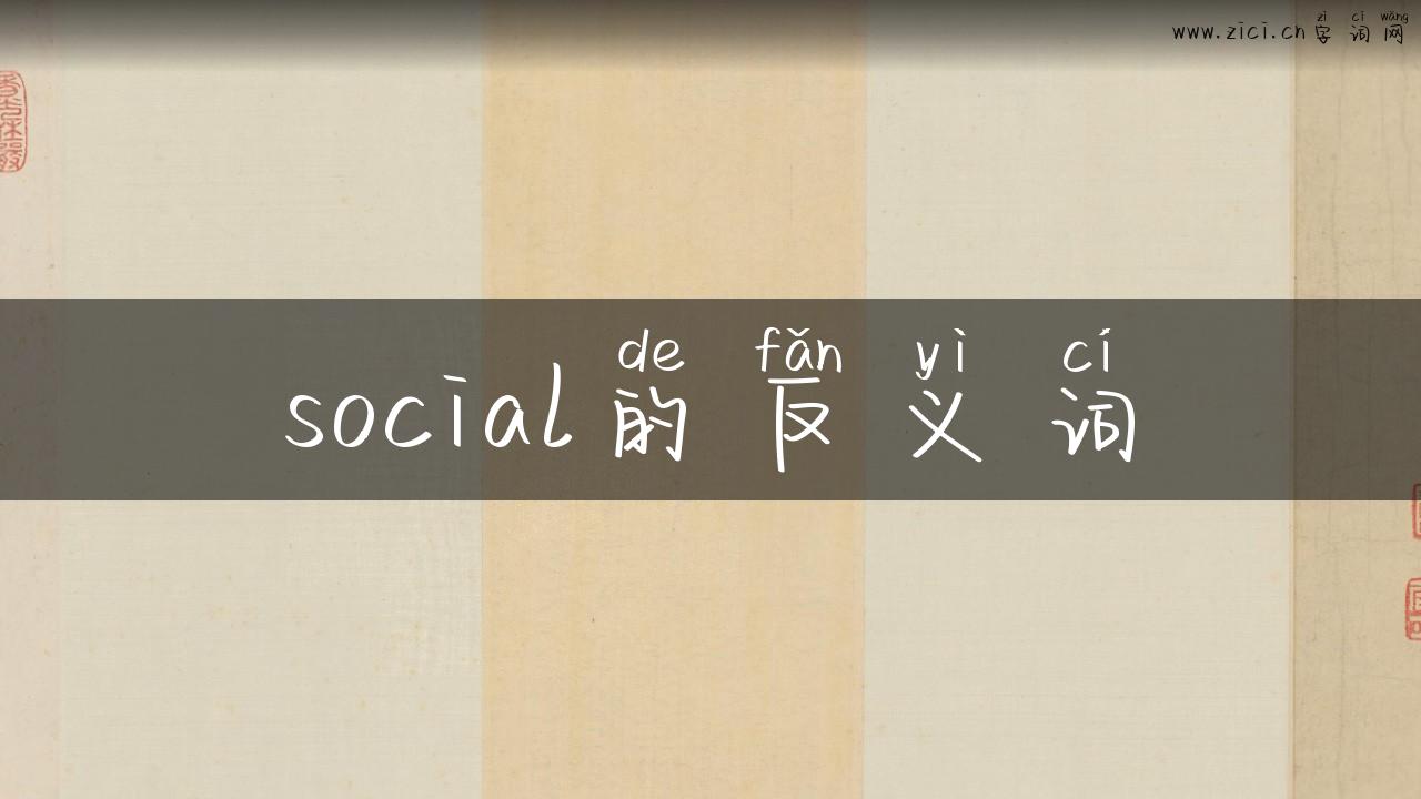 social的反义词
