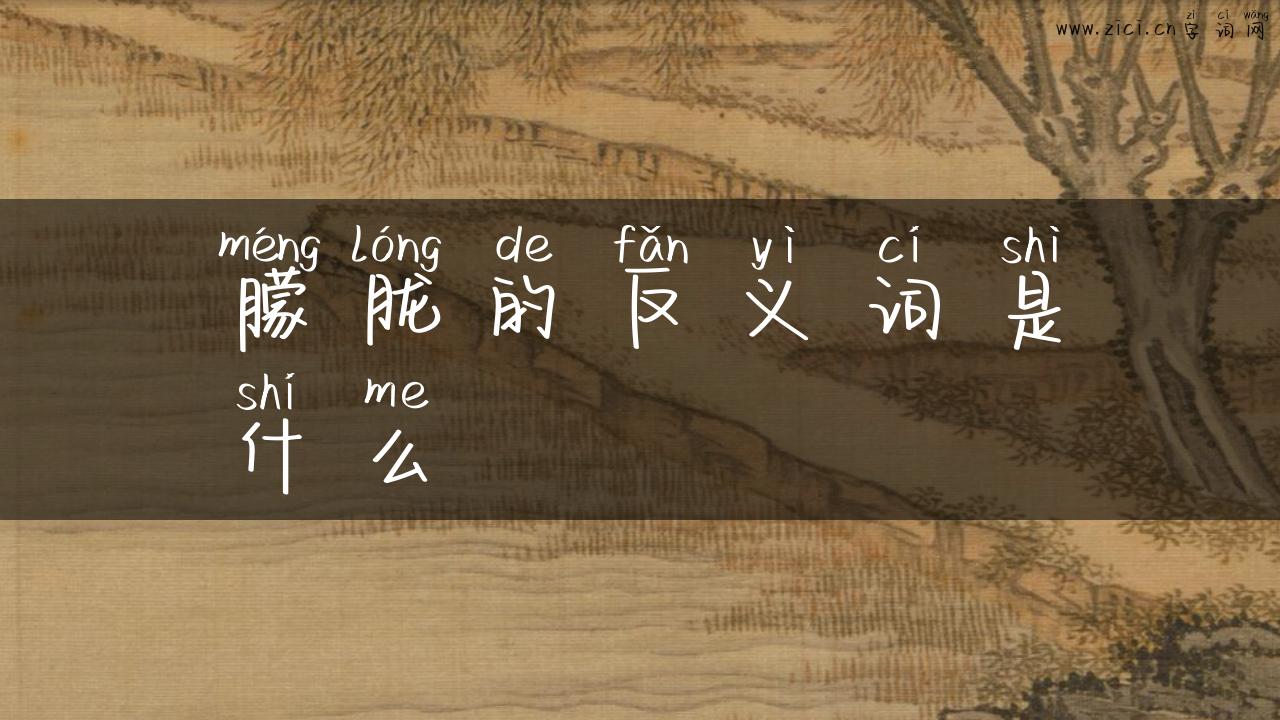 朦胧的反义词是什么
