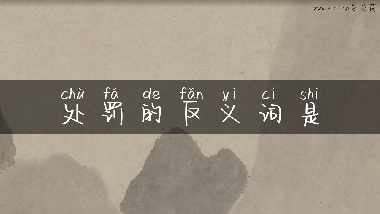 处罚的反义词是