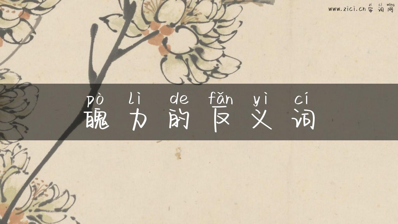 魄力的反义词
