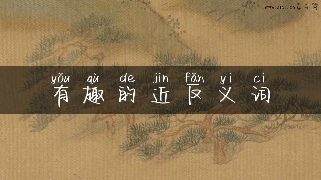 有趣的近反义词
