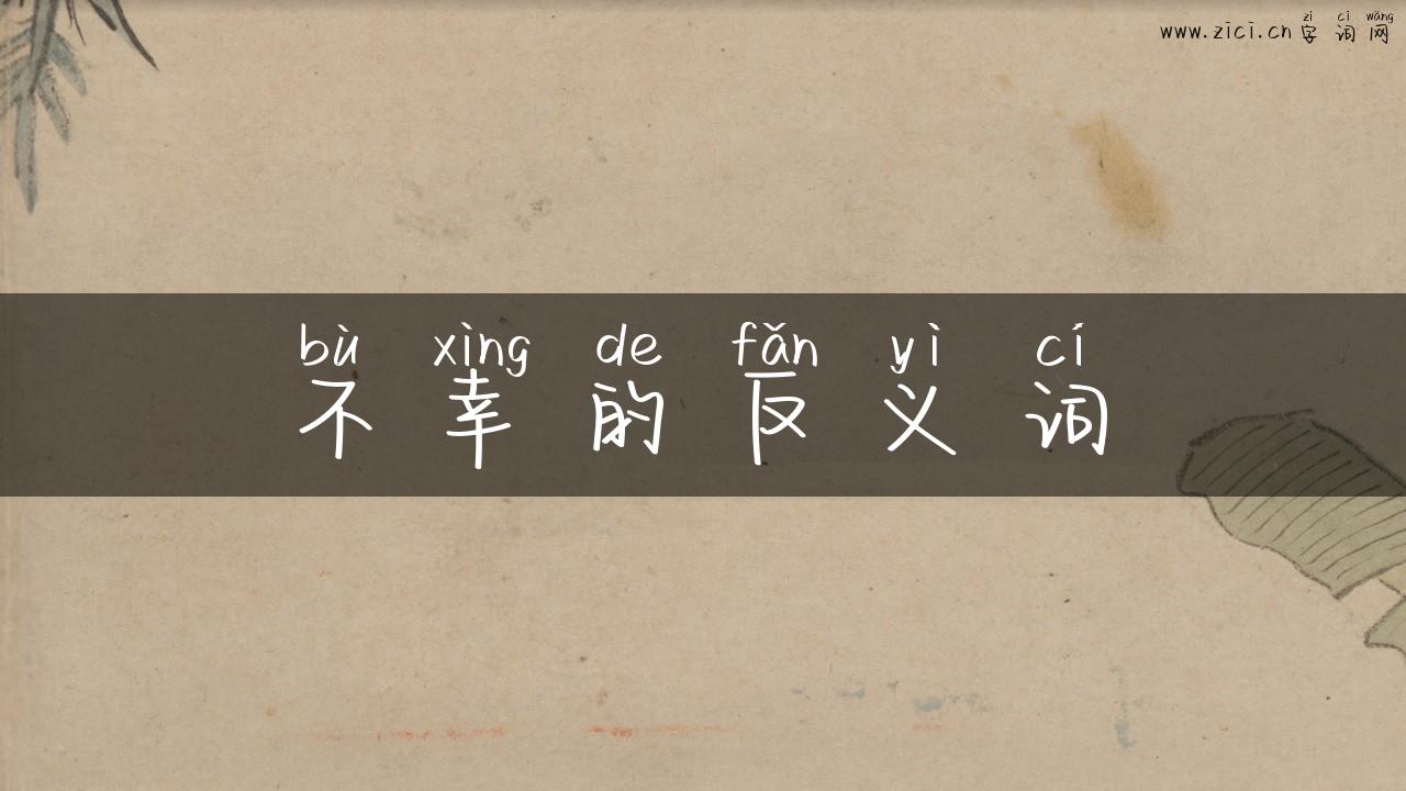 不幸的反义词