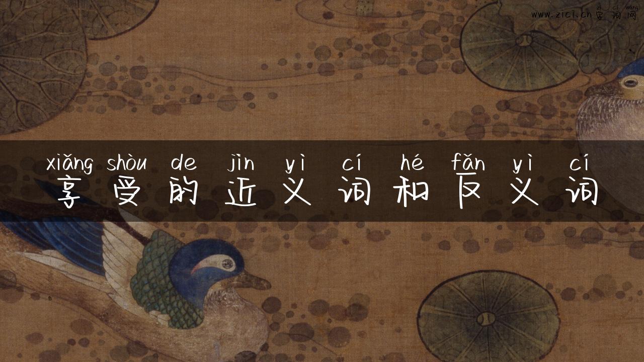 享受的近义词和反义词