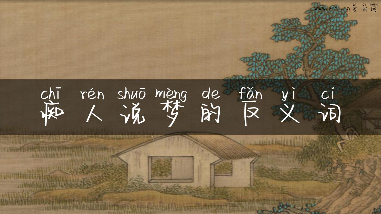 痴人说梦的反义词