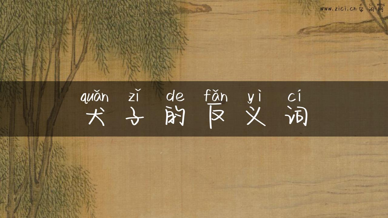 犬子的反义词