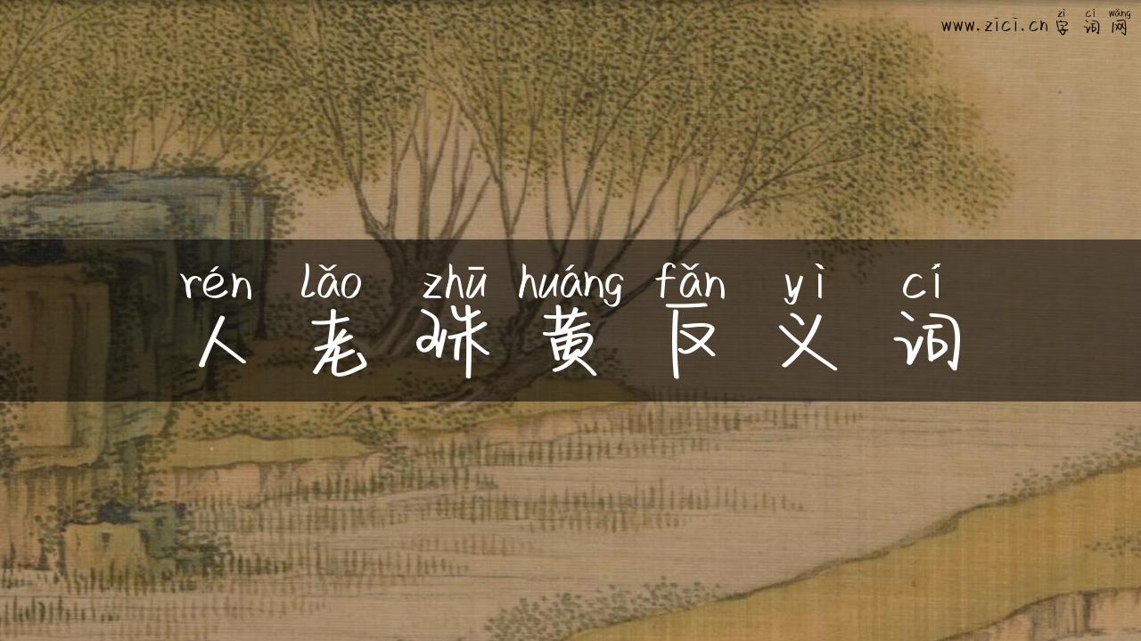 人老珠黄反义词